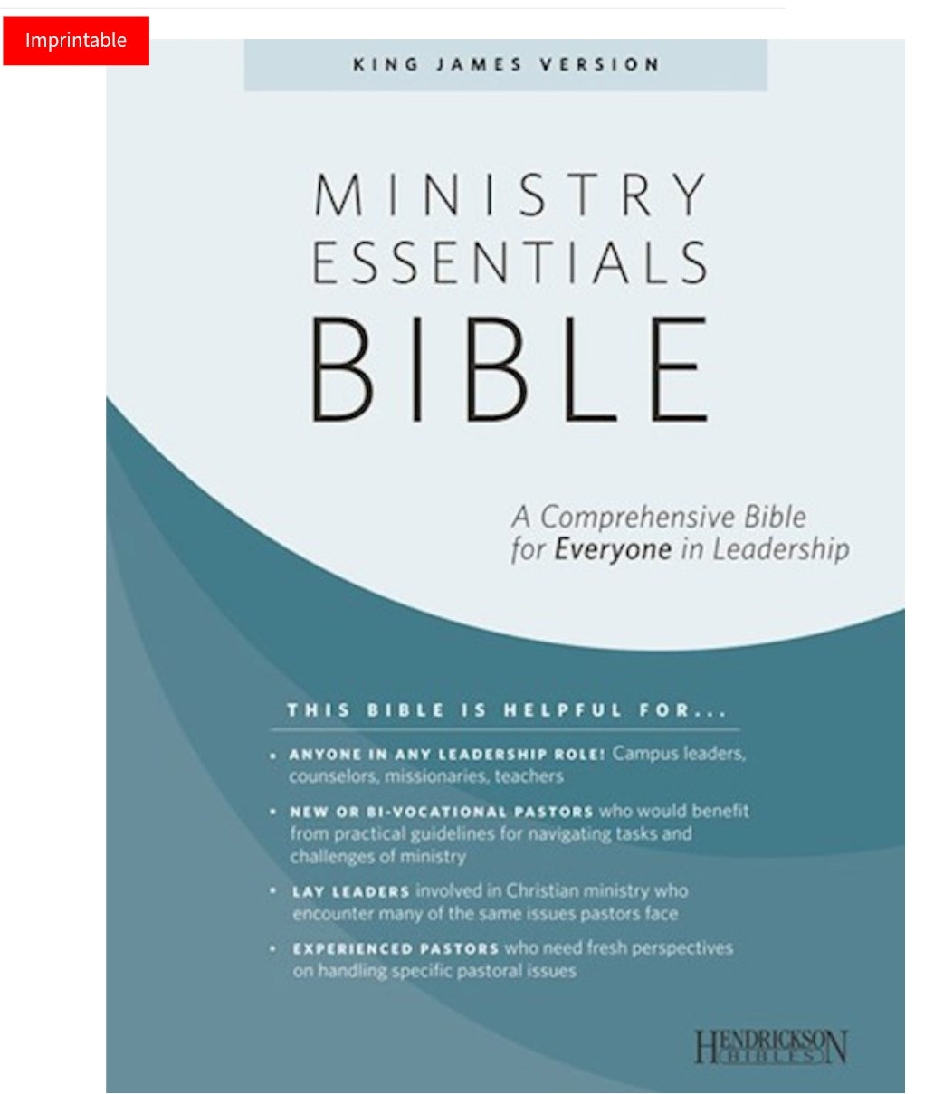 KJV Ministry Essentials Bible-Black Genuine Leather