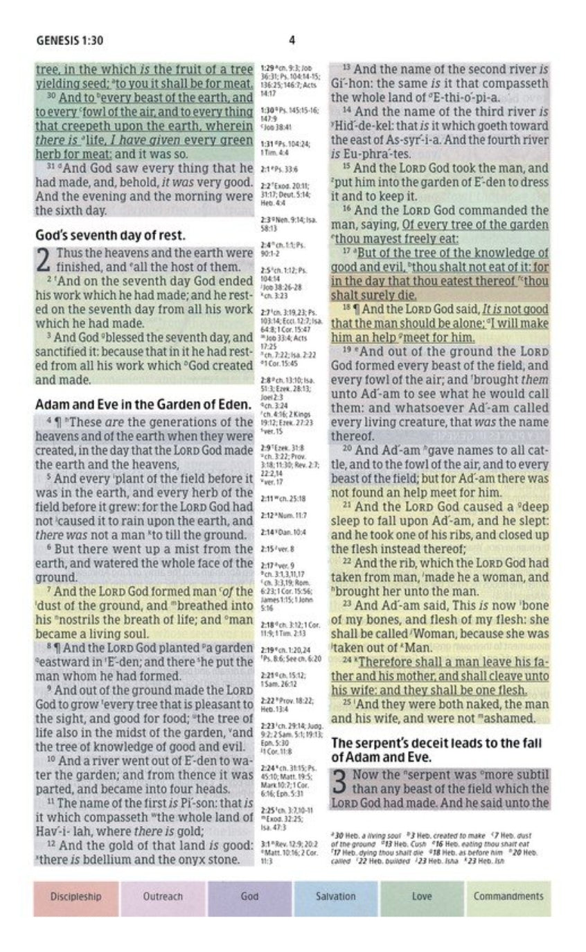KJV Rainbow Study Bible (Full-Color)- LeatherTouch